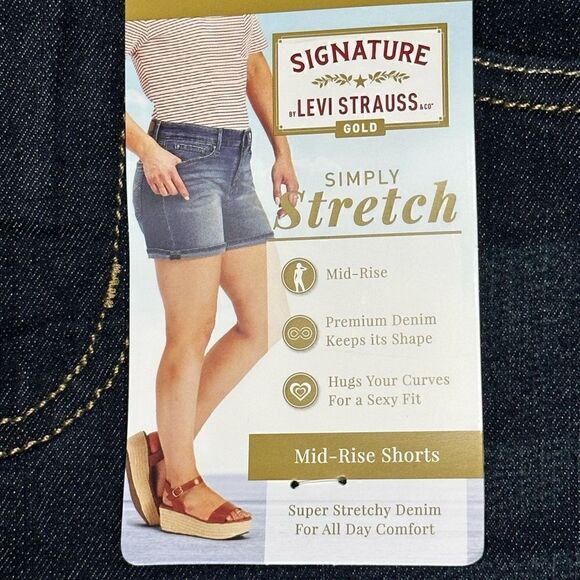 NWTs Levi Straus Mid Rise Jean Shorts Size 6 - Picture 7 of 8